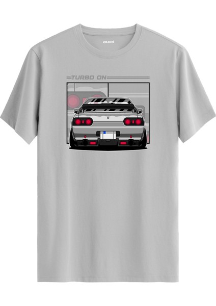 Turbo Spor Araba Baskı Tasarım %100 Pamuk Premium Kumaş Tişört
