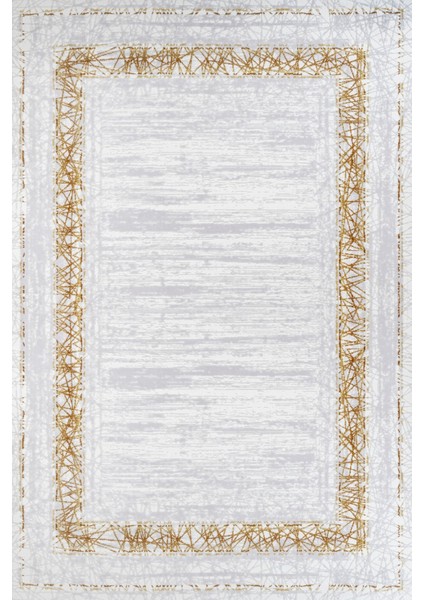 Bakır Geometrik Etnik Modern Desenli Pamuk Makinada Yıkanabilir Hav Toz Vermez Leke Tutmayan Kaymaz Taban Dijital Makine Baskı Salon Yolluk Mutfak Halı