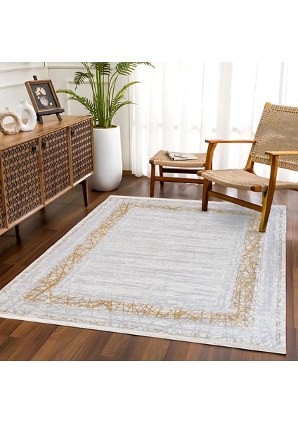 Bakır Geometrik Etnik Modern Desenli Pamuk Makinada Yıkanabilir Hav Toz Vermez Leke Tutmayan Kaymaz Taban Dijital Makine Baskı Salon Yolluk Mutfak Halı fiyatları