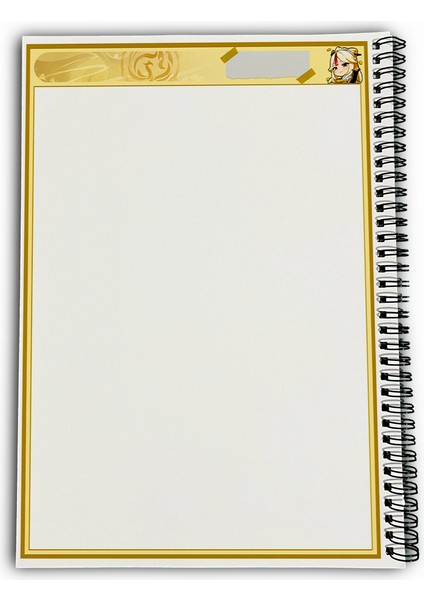 Genshin Impact Ningguang Çizgisiz A4 Okul Defteri 72 Yaprak