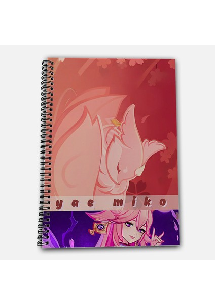 Genshin Impact Yae Miko Kareli A4 Okul Defteri 72 Yaprak fiyatları