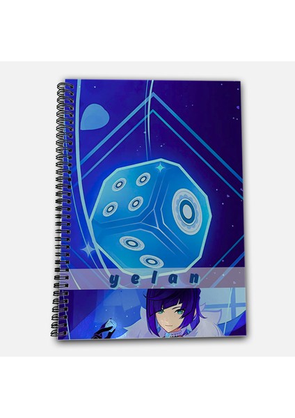 Genshin Impact Yelan Kareli A4 Okul Defteri 72 Yaprak fiyatları