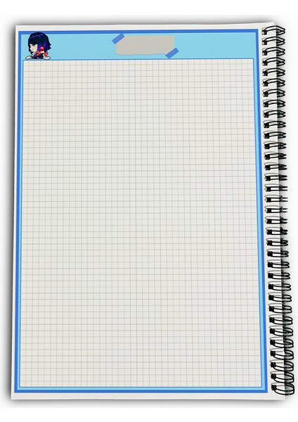 Genshin Impact Yelan Kareli A4 Okul Defteri 72 Yaprak