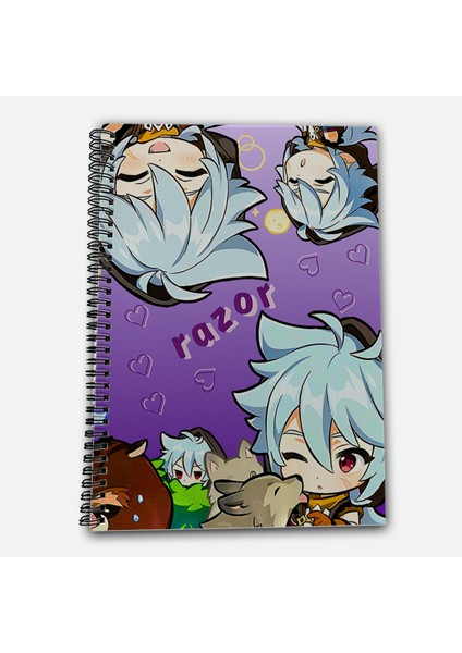 Genshin Impact Razor Çizgili A4 Okul Defteri 72 Yaprak fiyatları