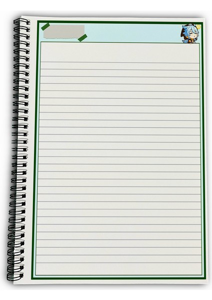 Genshin Impact Razor Çizgili A4 Okul Defteri 72 Yaprak indirimleri