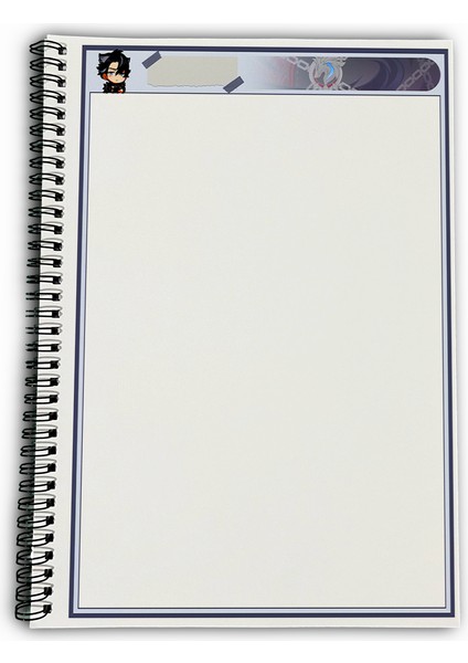 Genshin Impact Wriothesley Çizgisiz A4 Okul Defteri 72 Yaprak indirimleri