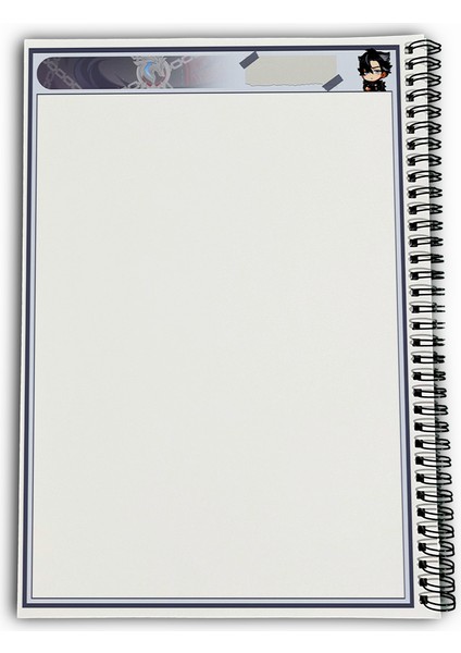 Genshin Impact Wriothesley Çizgisiz A4 Okul Defteri 72 Yaprak