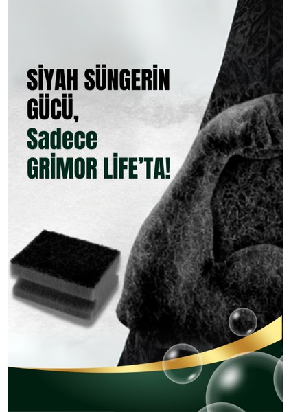 5 Adet Oluklu Siyah Simli Bulaşık Süngeri – Özel Dokulu Dayanıklı Pinterest Temizlik Süngeri Seti fırsatları