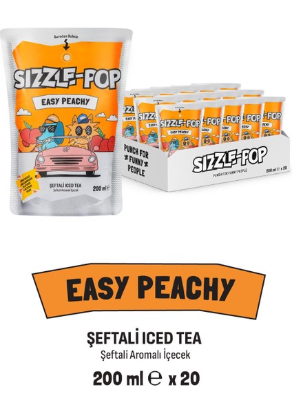 Easy Peachy Şeftali Soğuk Çay 200 ml x 20 Adet