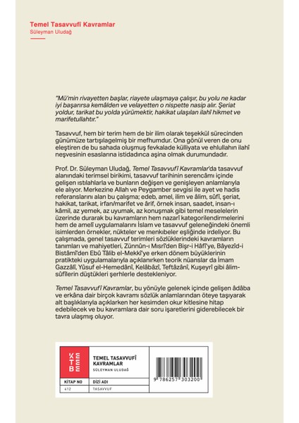Temel Tasavvufî Kavramlar - Süleyman Uludağ fiyatları