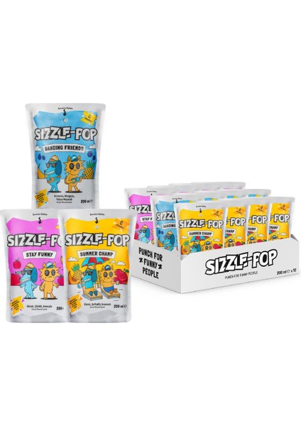 Summer Champ Serisi Karışık Meyve Aromalı Meyve Suyu 12 x 200 ml – İlave Şekersiz, Türkiye Üretimi