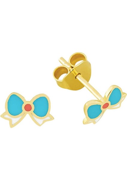 Mavi Fiyonk Çocuk Küpesi