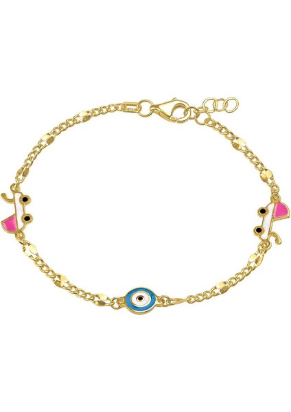 Şanslı Bebek Arabalı Çocuk Bilekliği