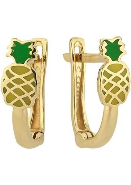 Tatlı Ananas Çocuk Küpesi
