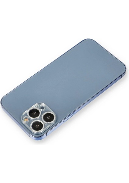 iPhone 12 Pro Shine Kamera Lens Koruma Cam - Gümüş - BRNTEK1569-8116