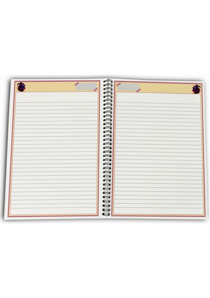 Genshin Impact Lyney Çizgili A4 Okul Defteri 72 Yaprak fırsatları