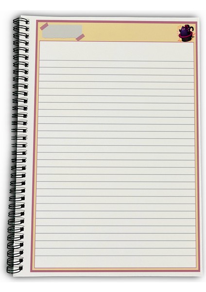 Genshin Impact Lyney Çizgili A4 Okul Defteri 72 Yaprak indirimleri