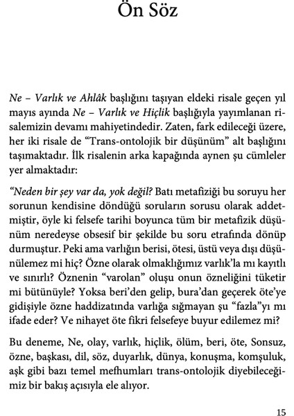 Ne – Varlık ve Ahlak - Özkan Gözel indirimleri