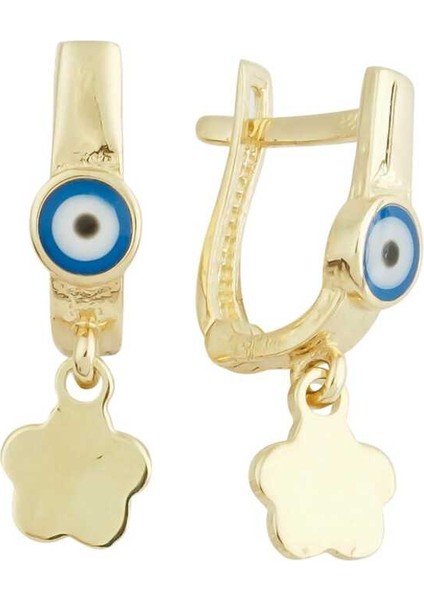 Sallantılı Yıldız Çiçek Çocuk Küpesi