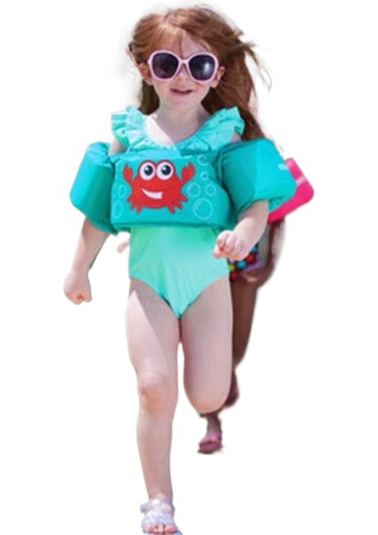 Çocuk Yüzdürme Elbisesi Su Kollu Kol Çemberi Acemi Eğitim Mayosu (Yurt Dışından)