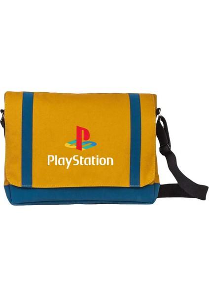 Postacı Çantası Playstation Logo White Sarı Renk
