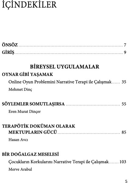 Narrative Terapi Uygulamaları - Eren Murat Dinçer modelleri