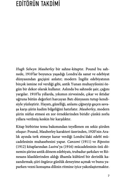 Hugh Selwyn Mauberley - Ezra Pound fırsatları