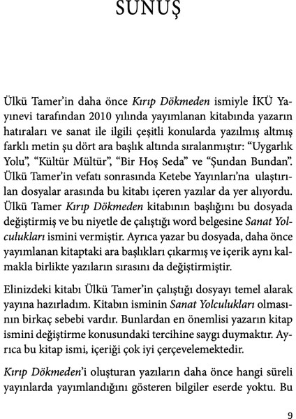 Sanat Yolculuklari - Ülkü Tamer