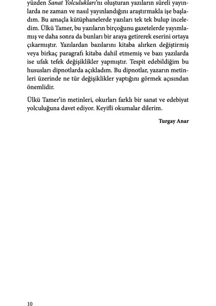 Sanat Yolculuklari - Ülkü Tamer