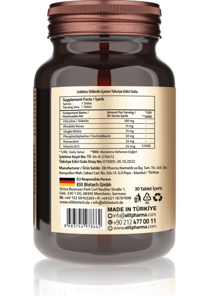 Sitikolin 100 Mg 30 Tablet fiyatları