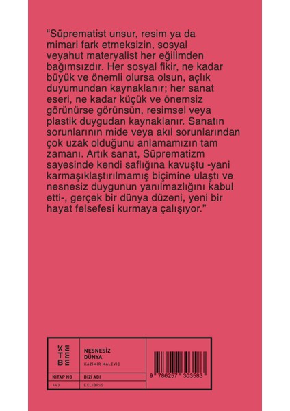 Nesnesiz Dünya - Kazimir Maleviç fiyatları
