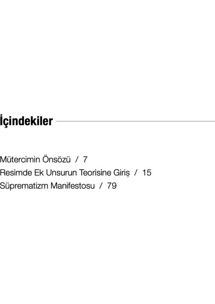 Nesnesiz Dünya - Kazimir Maleviç modelleri