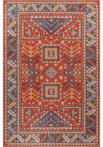 Romans Eskitme Kırmızı Polyester Dikdörtgen Modern Desenli Pamuk Makinada Yıkanabilir Hav Toz Vermez Leke Tutmayan Kaymaz Taban Dijital Makine Baskı Salon Yolluk Mutfak Halı fiyatları