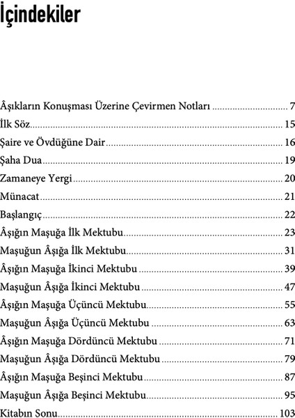 Aşıkların Konuşması - Evhadi modelleri