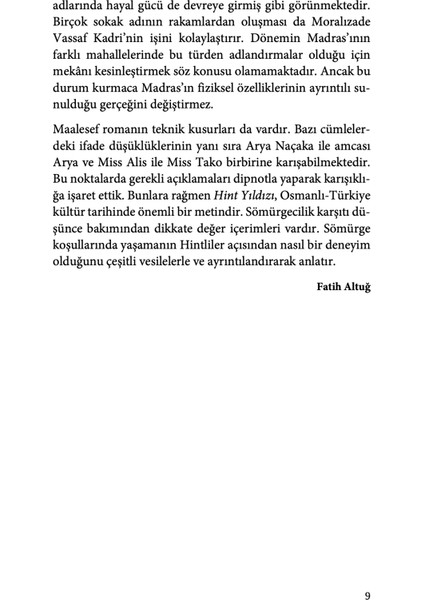 Hint Yıldızı - Moralızade Vassaf Kadri