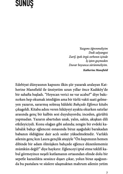 Yazgımı Öğrenmeliyim - Katherine Mansfield modelleri