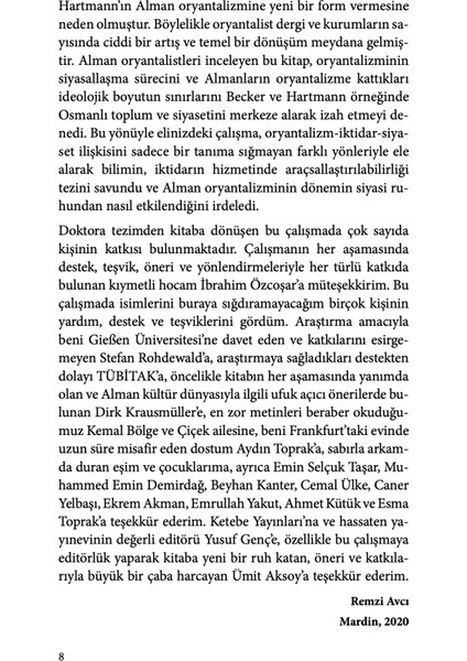 Alman Oryantalizmi - Remzi Avcı