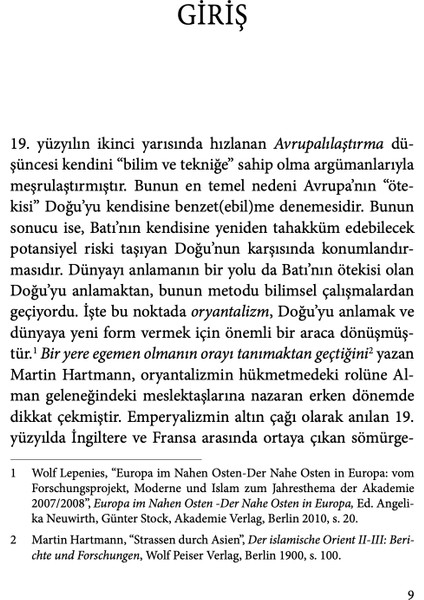 Alman Oryantalizmi - Remzi Avcı