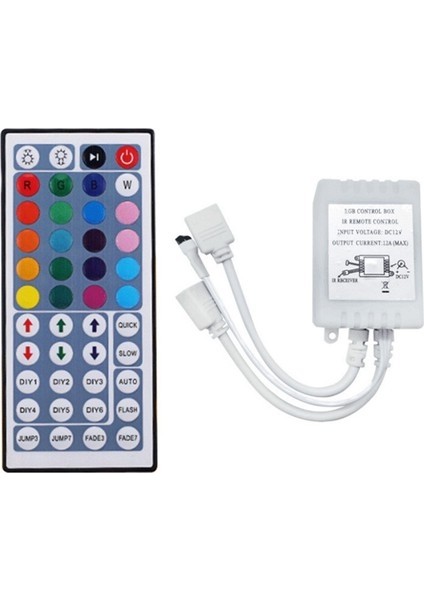 Gorgeous DC12V Rgb LED Kontrol Cihazı+44 Tuşlu Uzaktan Kumanda Rgb Kontrol Kutusu (Yurt Dışından)