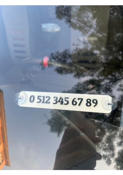 Kişiye Özel Araç Numaratörü - Vantuzlu - Kabartmalı Oto Park Numarator - Siyah&Beyaz fiyatları