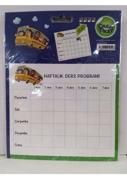 Crea Tiket 1052 Haftalık Ders Programı Okul Etiketi fiyatları
