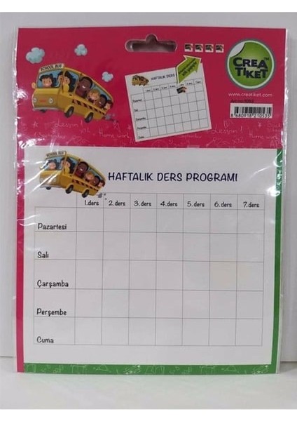 Crea Tiket 1053 Haftalık Ders Programı Okul Etiketi fiyatları