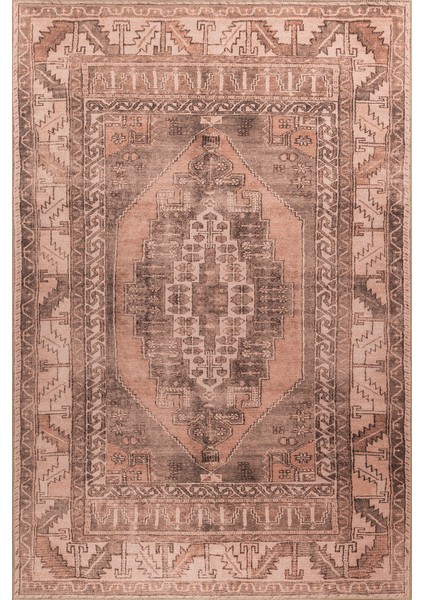 Anse Source Klasik Kahverengi Polyester Dikdörtgen Modern Desenli Pamuk Makinada Yıkanabilir Hav Toz Vermez Leke Tutmayan Kaymaz Taban Dijital Makine Baskı Salon Yolluk Mutfak Halı fiyatları