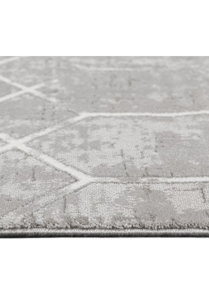 Exmouth Geometrik Gri Akrilik Kare Modern Desenli Akrilik Hav Vermeyen Leke Tutmayan Kolay Temizlenen Yumuşak Makine Salon Yolluk Mutfak Halı fiyatları