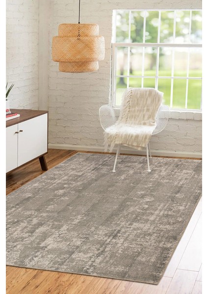 Kaputas Eskitme Gri Polyester Dikdörtgen Modern Desenli Pamuk Makinada Yıkanabilir Hav Toz Vermez Leke Tutmayan Kaymaz Taban Dijital Makine Baskı Salon Yolluk Mutfak Halı