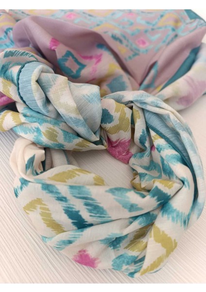 Desenli Pamuk Şal Üçgen Desen Şal Ebat 75 X185 fiyatları