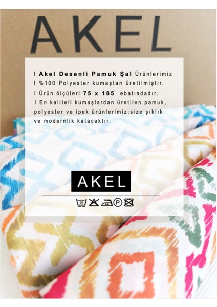 Desenli Pamuk Şal Üçgen Desen Şal Ebat 75 X185 indirimleri