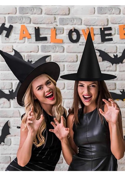 Cadılar Bayramı Cadı Şapkası Halloween Parti Kostüm Aksesuarı Siyah fiyatları