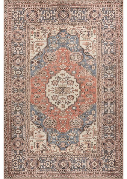 Saint-Priest Eskitme Lacivert Polyester Daire Modern Desenli Pamuk Makinada Yıkanabilir Hav Toz Vermez Leke Tutmayan Kaymaz Taban Dijital Makine Baskı Salon Yolluk Mutfak Halı fiyatları