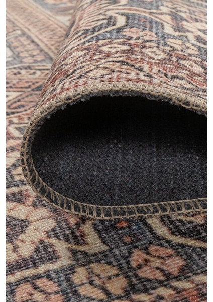 Saint-Priest Eskitme Lacivert Polyester Daire Modern Desenli Pamuk Makinada Yıkanabilir Hav Toz Vermez Leke Tutmayan Kaymaz Taban Dijital Makine Baskı Salon Yolluk Mutfak Halı indirimleri